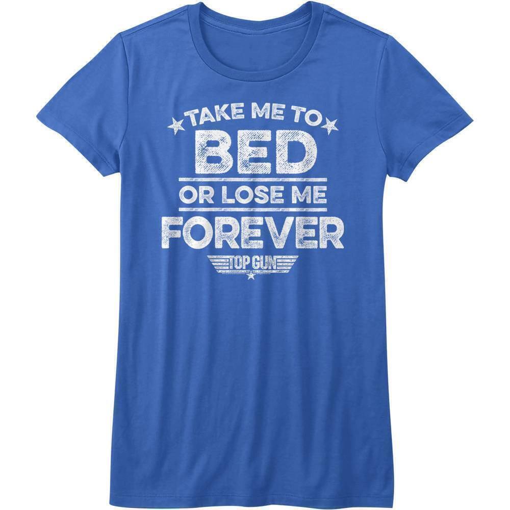 Top Gun Lose Me Forever Royal Junior Womens Movie Quote Retro Graphic T-Shirt